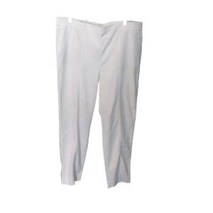 J JILL Pants Essential Slim Ankle Cotton Blend Stretch Plus Size White Size 16